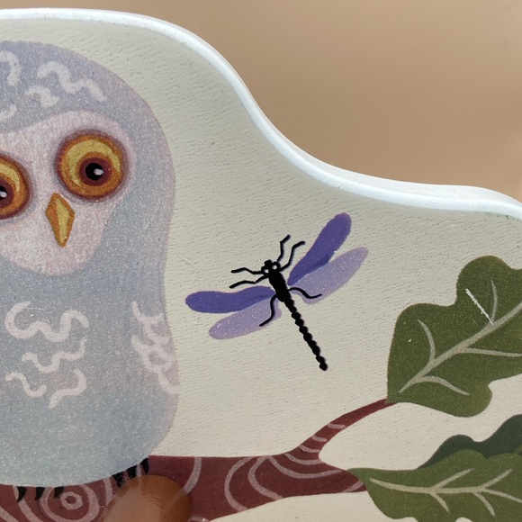 Vintage IKEA Wooden Wall Hanging Hooks or Pegs on a Baby Owl Plaque - Picture 3 of 10